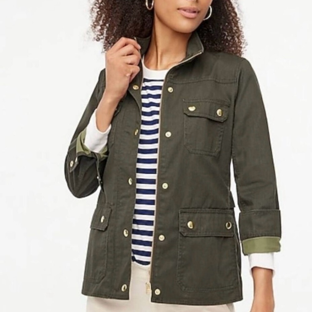 J. Crew Downtown Field jacket dark army green
